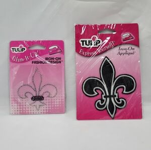 Fleur De Lis Patch + Glam-It-Up! Iron-on Fashion Design 2009 Duncan
